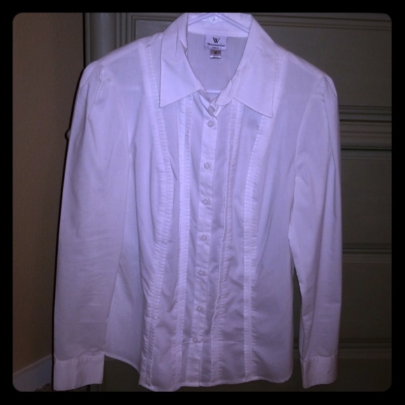 Worthington white blouse, stretch, medium. - Picture 1 of 2